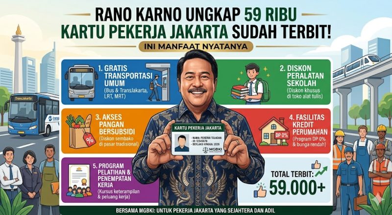 Rano Karno Ungkap 59 Ribu Kartu Pekerja Jakarta Sudah Terbit, Ini Manfaat Nyatanya